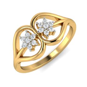 Adorable Anniversary Rings For Her 0.21 Ct Diamond Solid 14K Gold