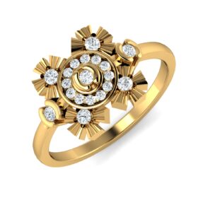 Bold Wedding Rings 0.25 Ct Diamond Solid 14K Gold