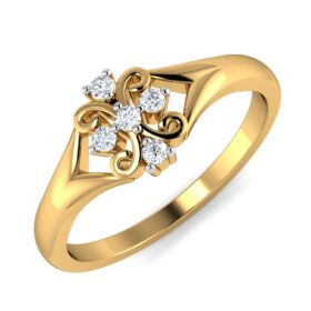 Casual Casual Rings 0.12 Ct Diamond Solid 14K Gold