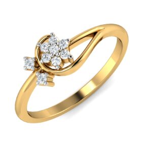 Stunning Casual Diamond Rings 0.14 Ct Diamond Solid 14K Gold