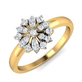 Beautiful Promise Rings 0.35 Ct Diamond Solid 14K Gold