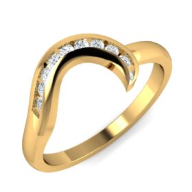 Bold Promise Rings For Women 0.2 Ct Diamond Solid 14K Gold