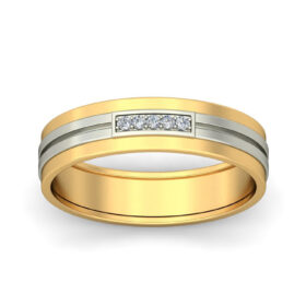 Adorable Anniversary Bands 0.05 Ct Diamond Solid 14K Gold