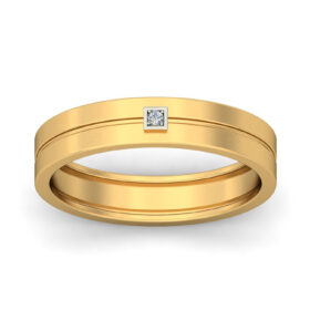 Handcrafted Diamond Anniversary Bands 0.01 Ct Diamond Solid 14K Gold