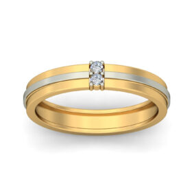 Graceful Anniversary Bands 0.05 Ct Diamond Solid 14K Gold
