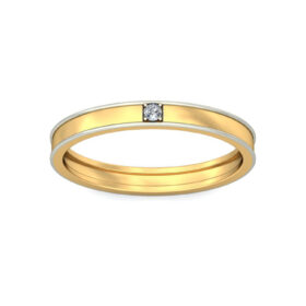Flawless Anniversary Bands 0.02 Ct Diamond Solid 14K Gold