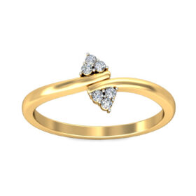 Precious Casual Diamond Rings 0.09 Ct Diamond Solid 14K Gold