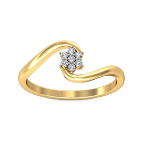 Unique Engagement Rings 0.36 Ct Diamond Solid 14K Gold