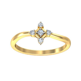 Beautiful Diamond Engagement Rings 0.1 Ct Diamond Solid 14K Gold
