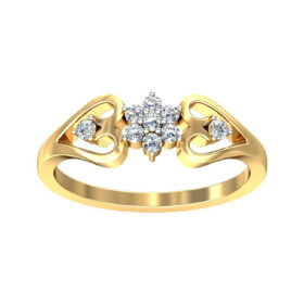 Casual Diamond Promise Rings 0.22 Ct Diamond Solid 14K Gold