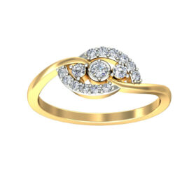 Stunning Engagement Rings 0.21 Ct Diamond Solid 14K Gold