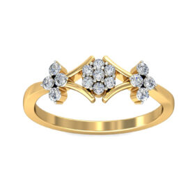 Beautiful Casual Rings 0.22 Ct Diamond Solid 14K Gold