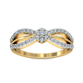 Casual Diamond Wedding Rings 0.42 Ct Diamond Solid 14K Gold