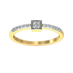 Beautiful Diamond Engagement Rings 0.16 Ct Diamond Solid 14K Gold