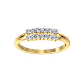 Casual Anniversary Rings For Her 0.21 Ct Diamond Solid 14K Gold