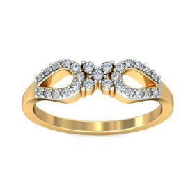 Contemporary Diamond Wedding Rings 0.27 Ct Diamond Solid 14K Gold
