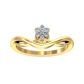 Handcrafted Gold Wedding Rings 0.105 Ct Diamond Solid 14K Gold