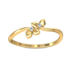 Stunning Promise Rings 0.03 Ct Diamond Solid 14K Gold