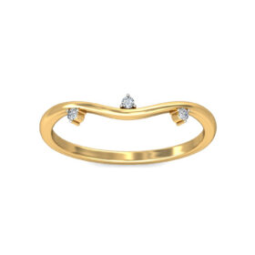 Classic Casual Rings 0.06 Ct Diamond Solid 14K Gold