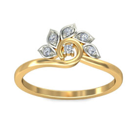 Handmade Gold Wedding Rings 0.07 Ct Diamond Solid 14K Gold