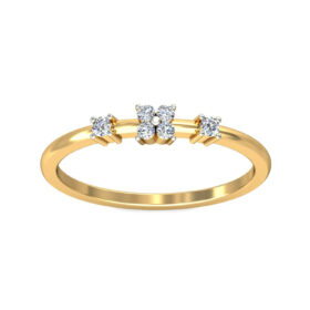 Flawless Casual Everyday Rings 0.09 Ct Diamond Solid 14K Gold