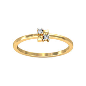 Precious Casual Rings For Women 0.04 Ct Diamond Solid 14K Gold