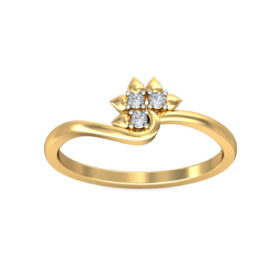 Timeless Casual Everyday Rings 0.11 Ct Diamond Solid 14K Gold