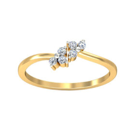 Adorable Casual Everyday Rings 0.11 Ct Diamond Solid 14K Gold