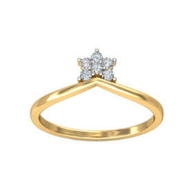 Beautiful Casual Rings For Women 0.13 Ct Diamond Solid 14K Gold
