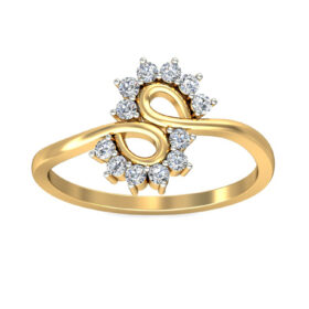 Casual Wedding Rings 0.22 Ct Diamond Solid 14K Gold