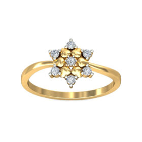 Stylish Diamond Wedding Rings 0.14 Ct Diamond Solid 14K Gold