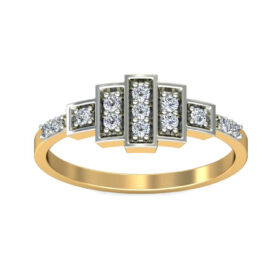 Stunning Anniversary Rings 0.18 Ct Diamond Solid 14K Gold