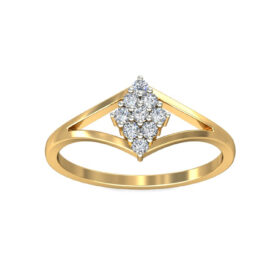 Sparking Gold Wedding Rings 0.18 Ct Diamond Solid 14K Gold