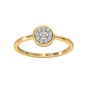 Adorable Casual Rings For Ladies 0.12 Ct Diamond Solid 14K Gold
