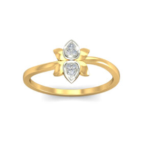 Contemporary Casual Diamond Rings 0.06 Ct Diamond Solid 14K Gold