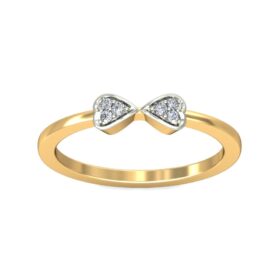 Gorgeous Promise Rings 0.06 Ct Diamond Solid 14K Gold