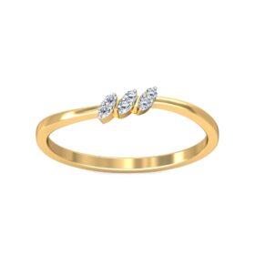 Exatic Casual Diamond Rings 0.06 Ct Diamond Solid 14K Gold