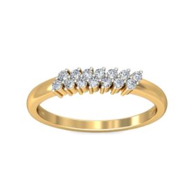 Lovely Anniversary Rings 0.21 Ct Diamond Solid 14K Gold