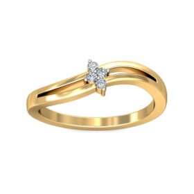 Precious Casual Everyday Rings 0.06 Ct Diamond Solid 14K Gold