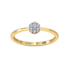 Brilliant Diamond Promise Rings 0.105 Ct Diamond Solid 14K Gold