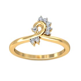 Casual Wedding Rings For Women 0.12 Ct Diamond Solid 14K Gold