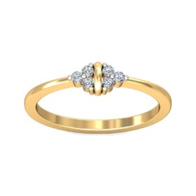 Stunning Casual Rings For Women 0.09 Ct Diamond Solid 14K Gold