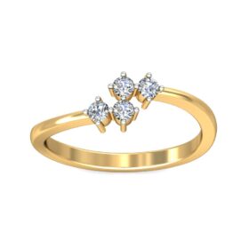 Adorable Casual Everyday Rings 0.12 Ct Diamond Solid 14K Gold