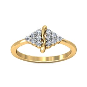 Charming Diamond Wedding Rings For Women 0.18 Ct Diamond Solid 14K Gold