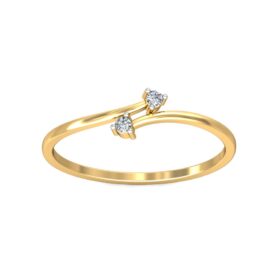 Classic Engagement Rings 0.04 Ct Diamond Solid 14K Gold