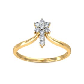 Elegant Casual Rings 0.135 Ct Diamond Solid 14K Gold