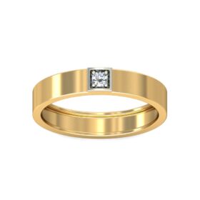 Glamarous Band Rings 0.06 Ct Diamond Solid 14K Gold