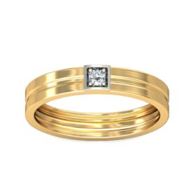 Flawless Anniversary Bands 0.06 Ct Diamond Solid 14K Gold