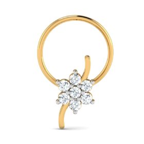 Gorgeous nose ring designs 0.1 Ct Diamond Solid 14k Gold