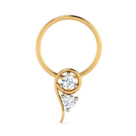 Flawless nose ring online 0.05 Ct Diamond Solid 14k Gold